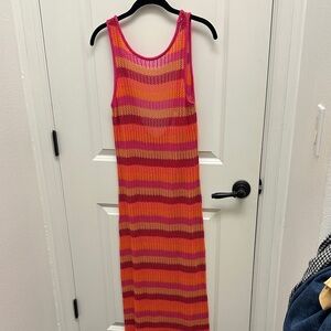 Vibrant Striped Knit Dress